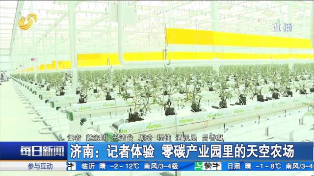 济南：记者体验 零碳产业园里的天空农场